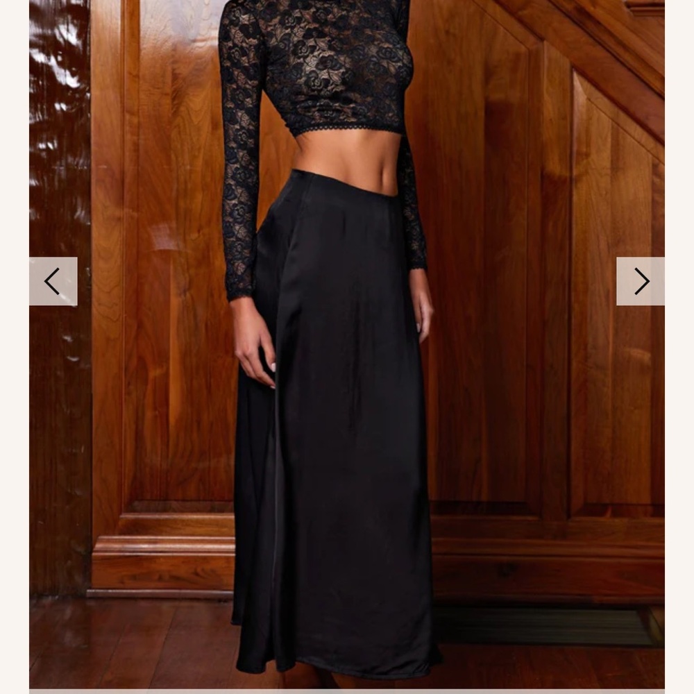 Gooseberry silk skirt black XS